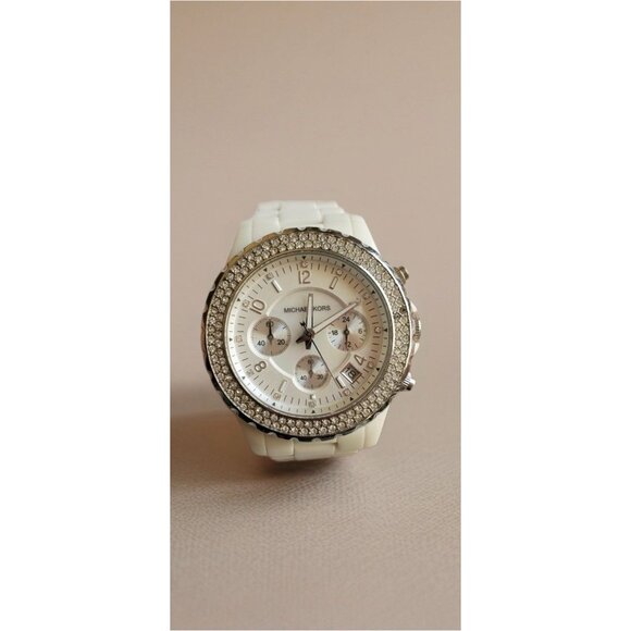 Michael Kors MK5300 Wrist Watch for Women white band - Picture 7 of 9
